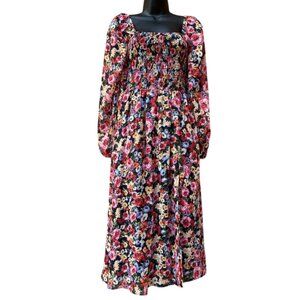 Lucy Paris Women's Floral-Print Smocked Midi Dress